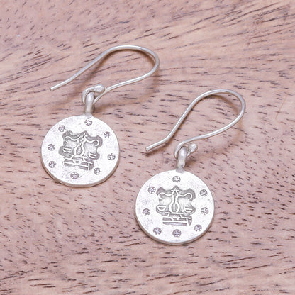 Karen Libra Karen Silver Libra Dangle Earrings from Thailand