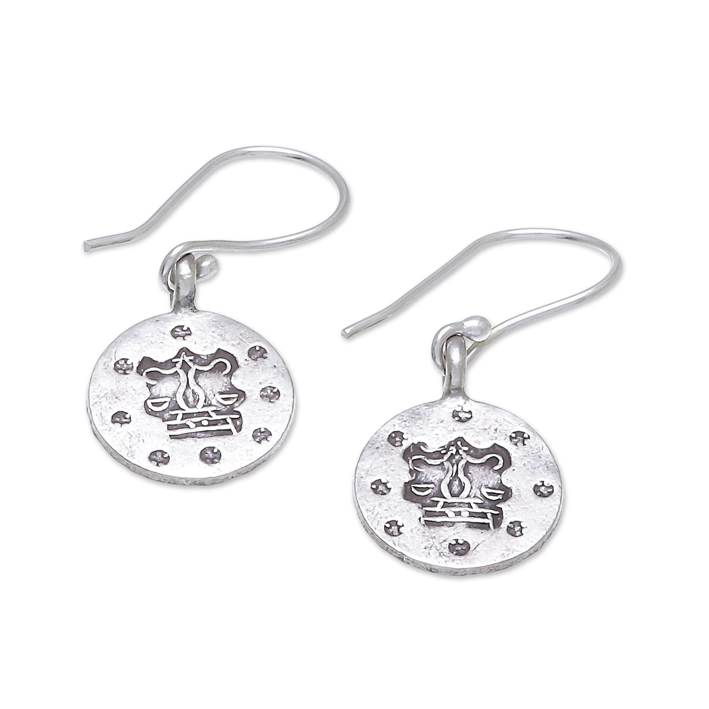 Karen Libra Karen Silver Libra Dangle Earrings from Thailand