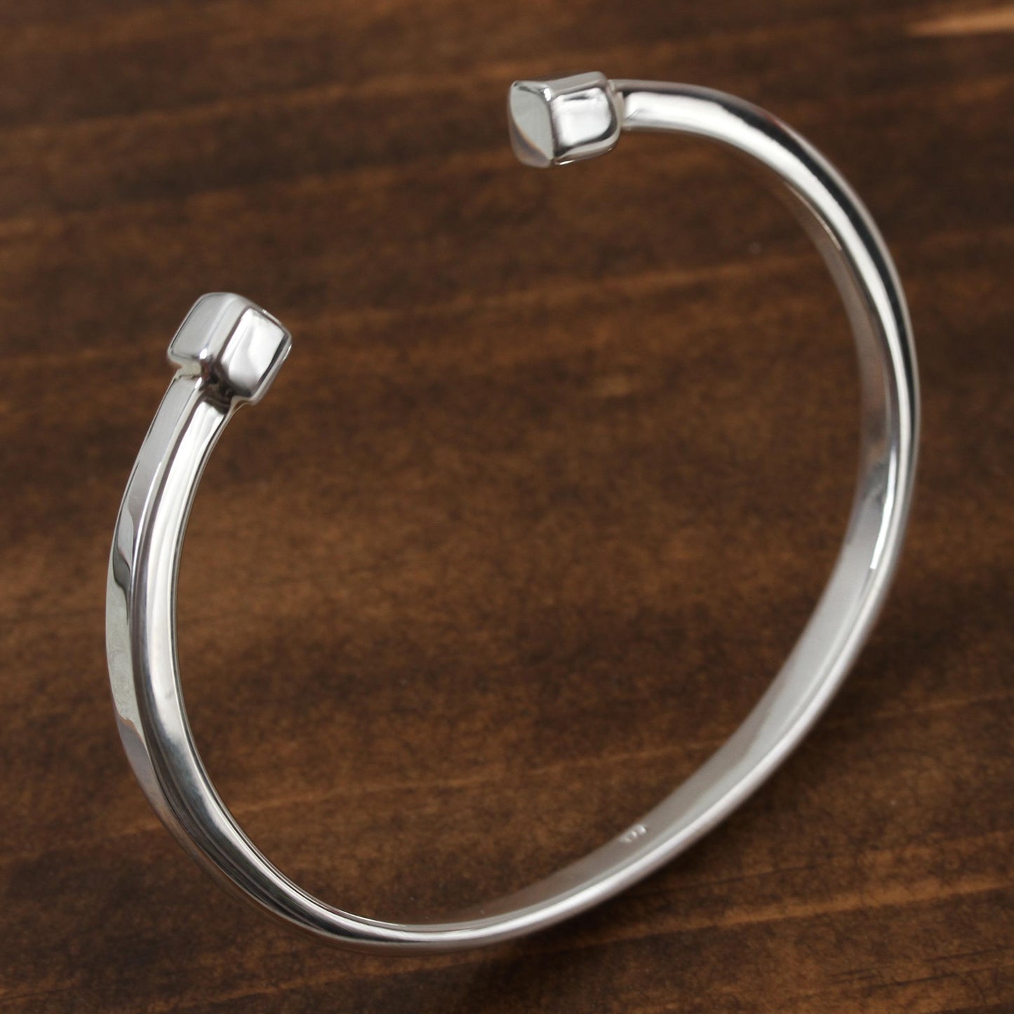 Beginning and End High-Polish Sterling Silver Cuff Bracelet from Mexico