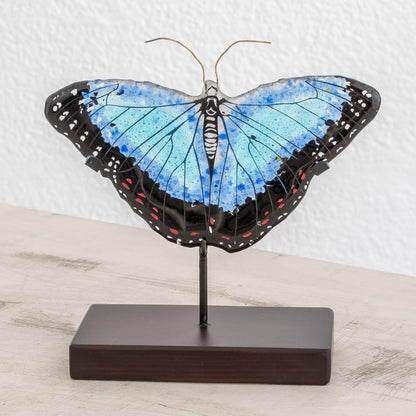 Morpheus Flight Art Glass Morpheus Butterfly Sculpture from El Salvador