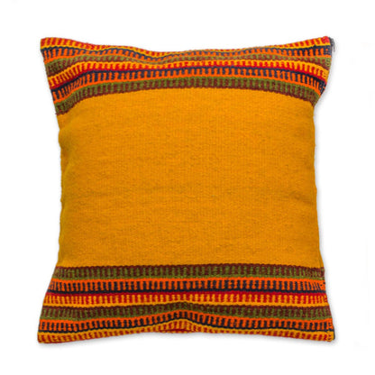 Morning Star Woven Wool Cushion Cover from Mexico