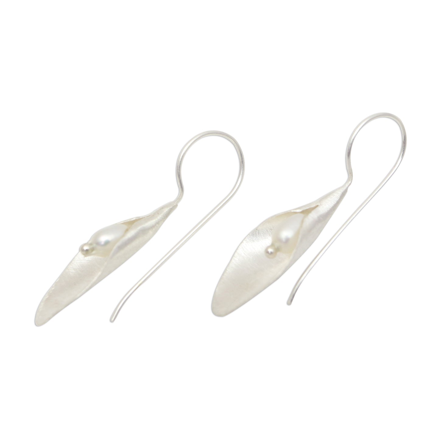 Concealed Beauty Modern Cultured Pearl Drop Earrings from Bali