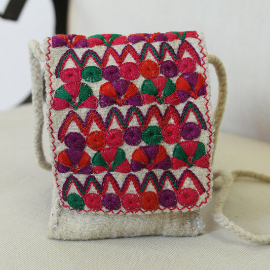 Multicolored Embroidered Colorful Purity Wool Sling