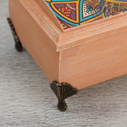 Life is Good Sun and Moon Decoupage Wood Decorative Box from Mexico