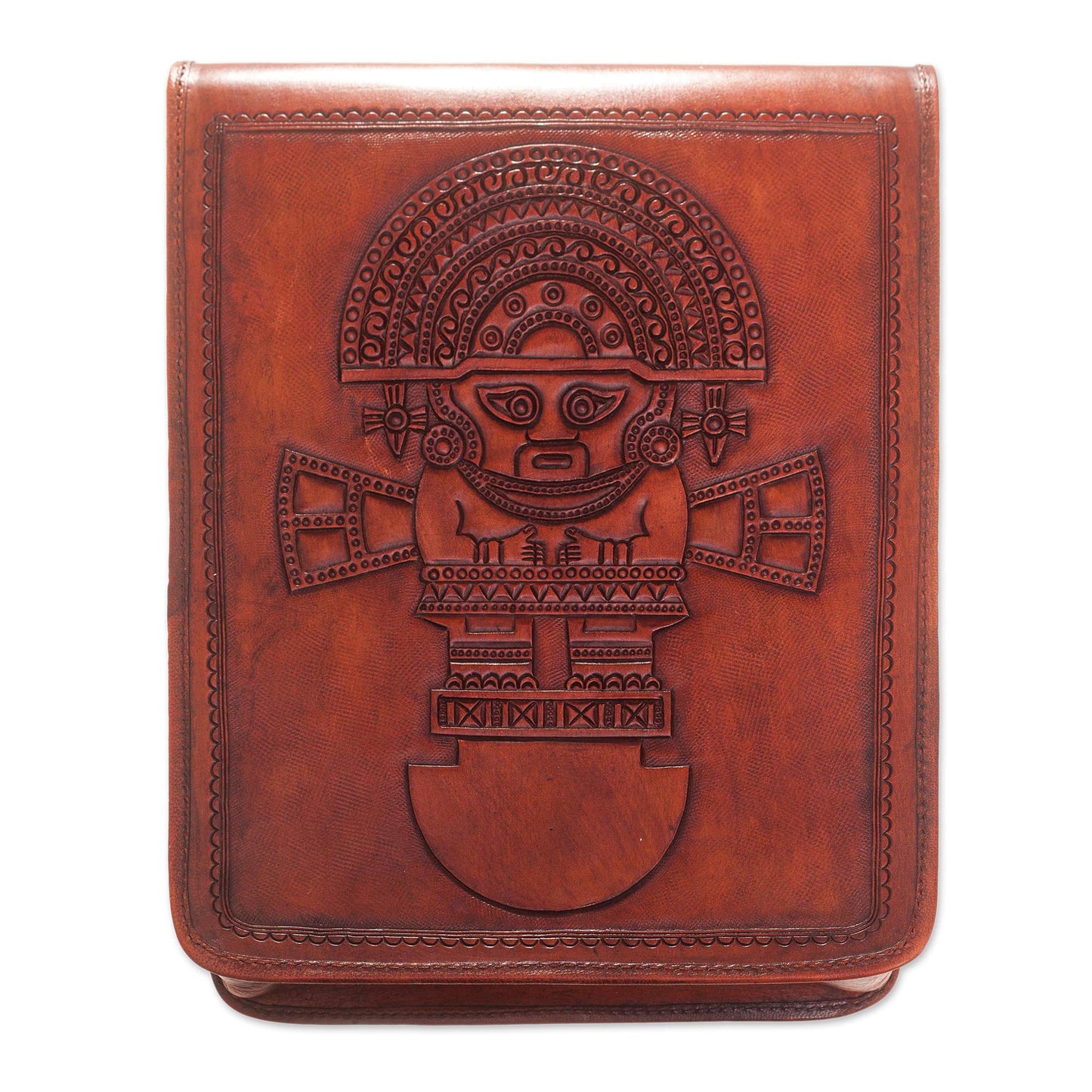 Pre-Hispanic Birds Leather Sling with Pre-Hispanic Bird Motifs from Peru