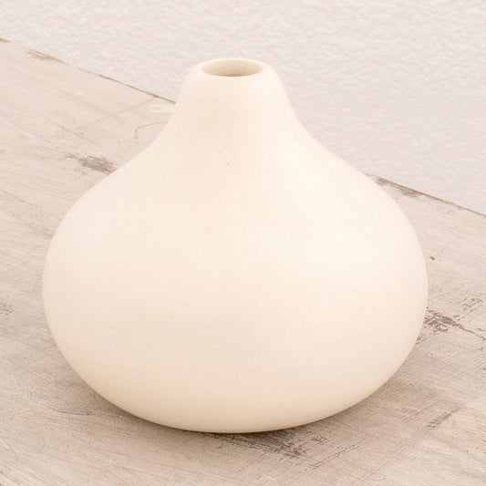 Ivory Droplet Harmony Ceramic Vase