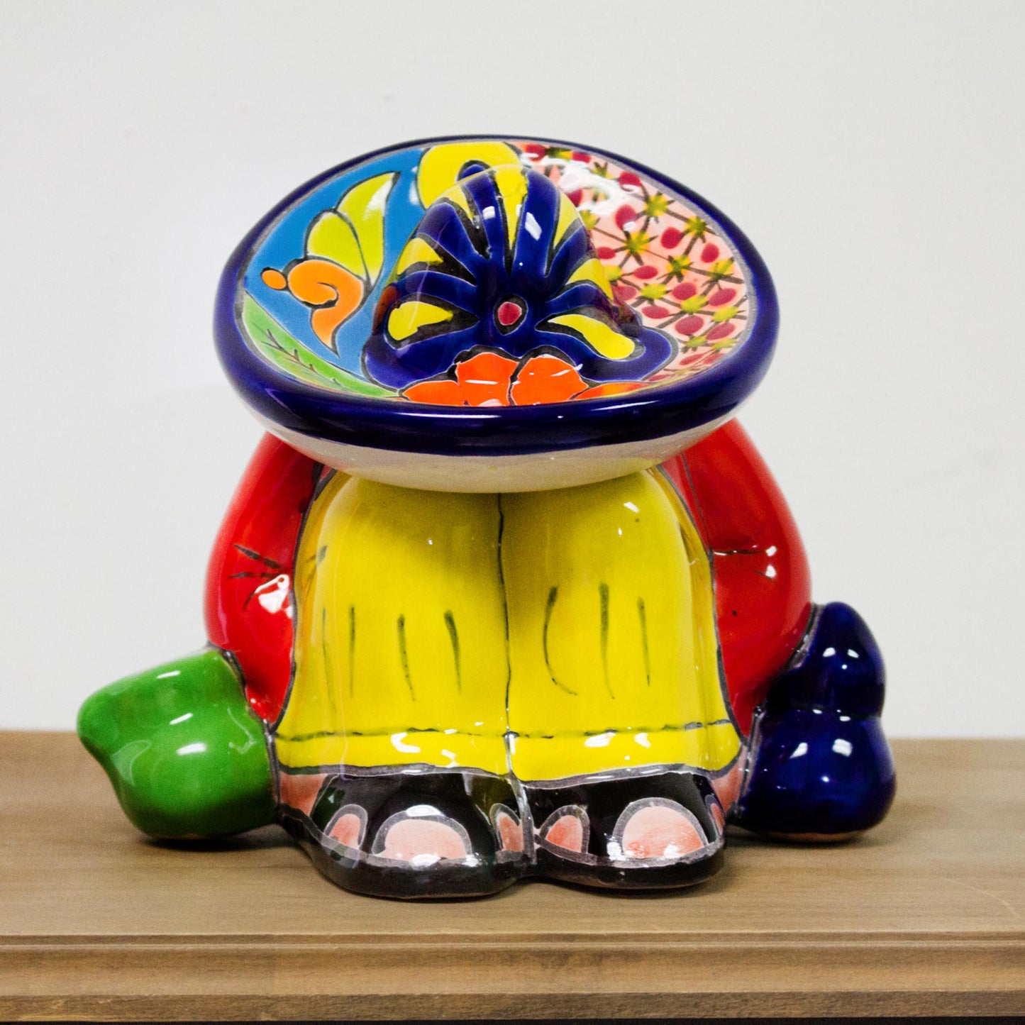 Sombrero Slumber Talavera-Style Ceramic Figurine Crafted in Mexico