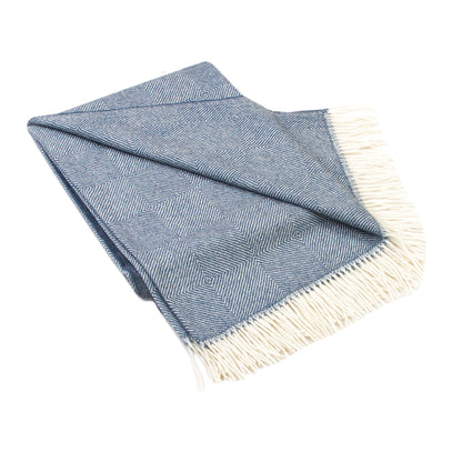 Calm of Indigo Indigo and Alabaster 100% Baby Alpaca Throw from Peru