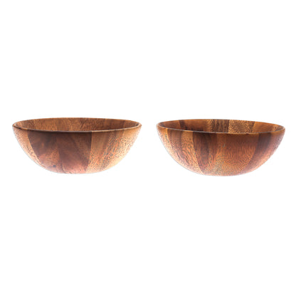 Exquisite Meal Handmade Raintree Wood Bowls from Thailand (Pair)