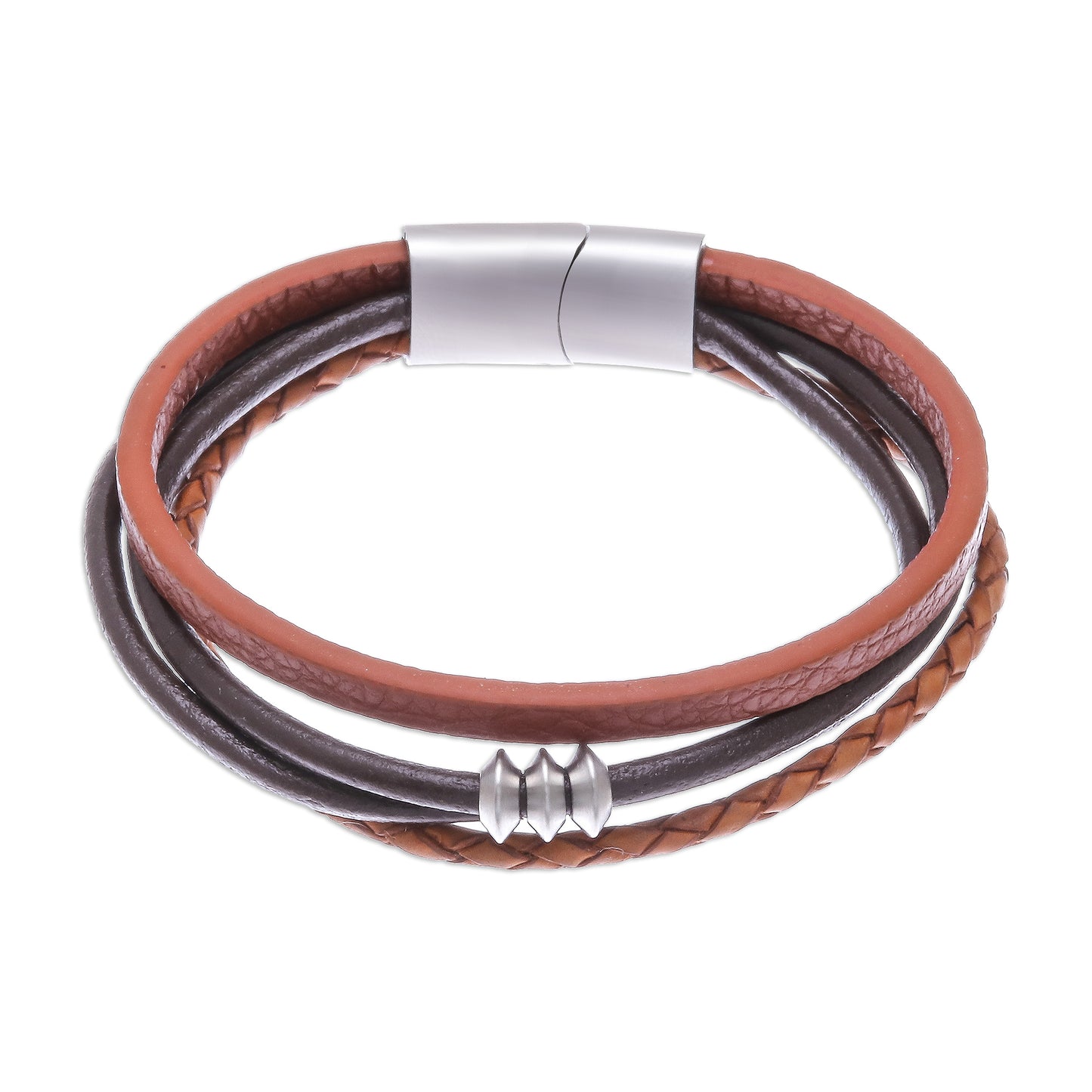 Free Spirited in Brown Leather Cord Bracelet in Brown from Thailand