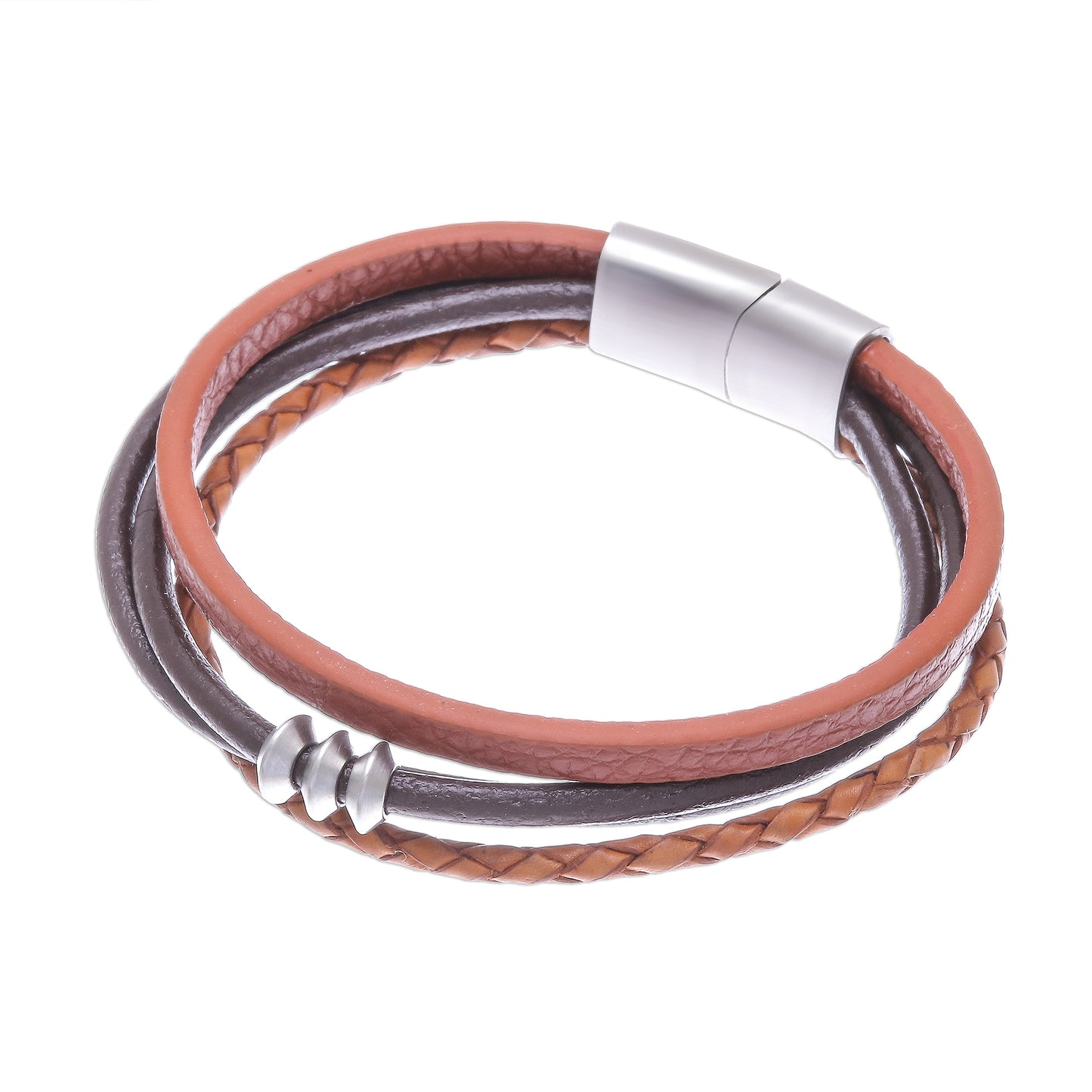 Free Spirited in Brown Leather Cord Bracelet in Brown from Thailand