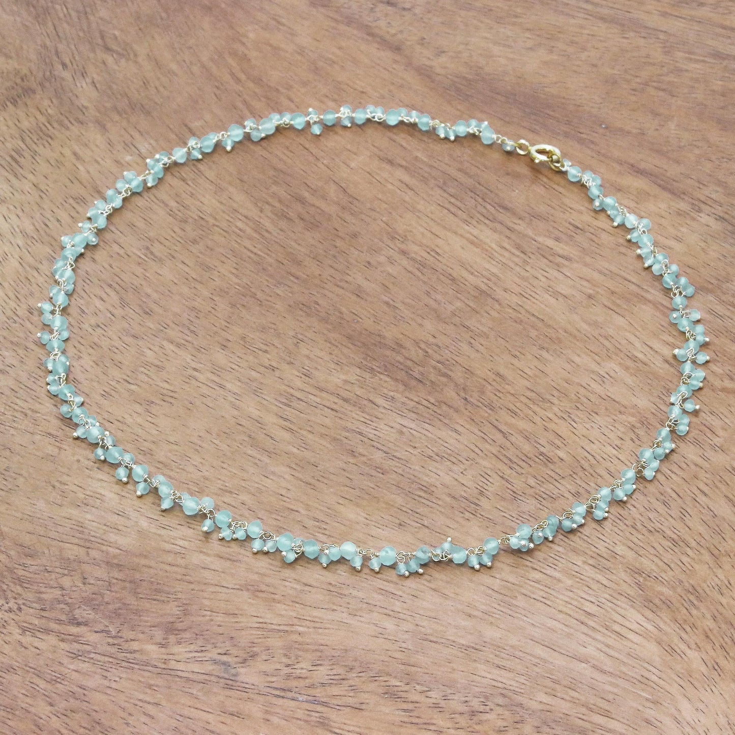 Arctic Dream Gold-Plated Apatite Charm Necklace from Thailand