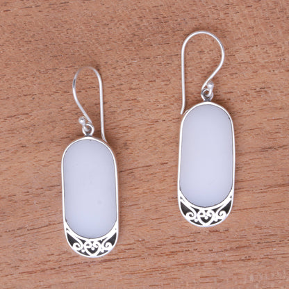 Fantastic Cloud Artisan Crafted Sterling Silver and Resin Dangle Earrings