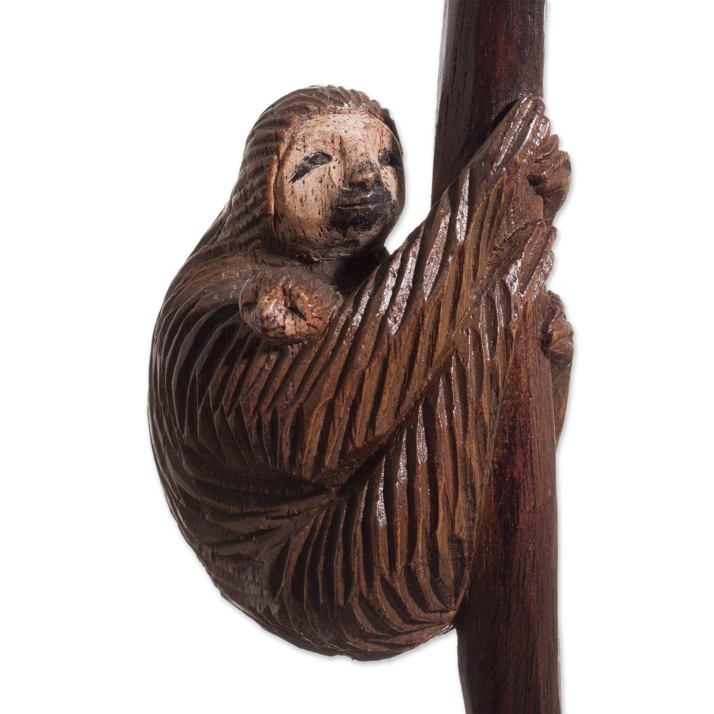 Mother Sloth Cedar Wood Mother Sloth Sculpture from Peru