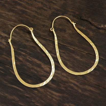 Mystic Loops 22k Gold Plated Sterling Silver Hoop Earrings from India