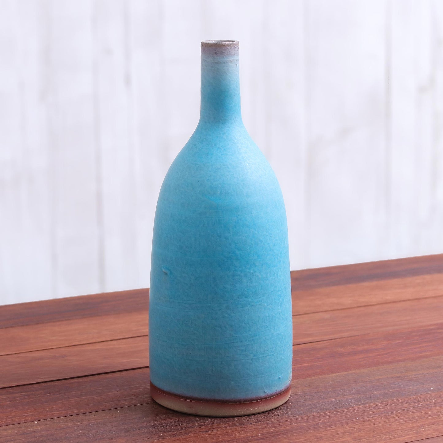 Spring Water Light Blue Ceramic Vase Crafted in Thailand