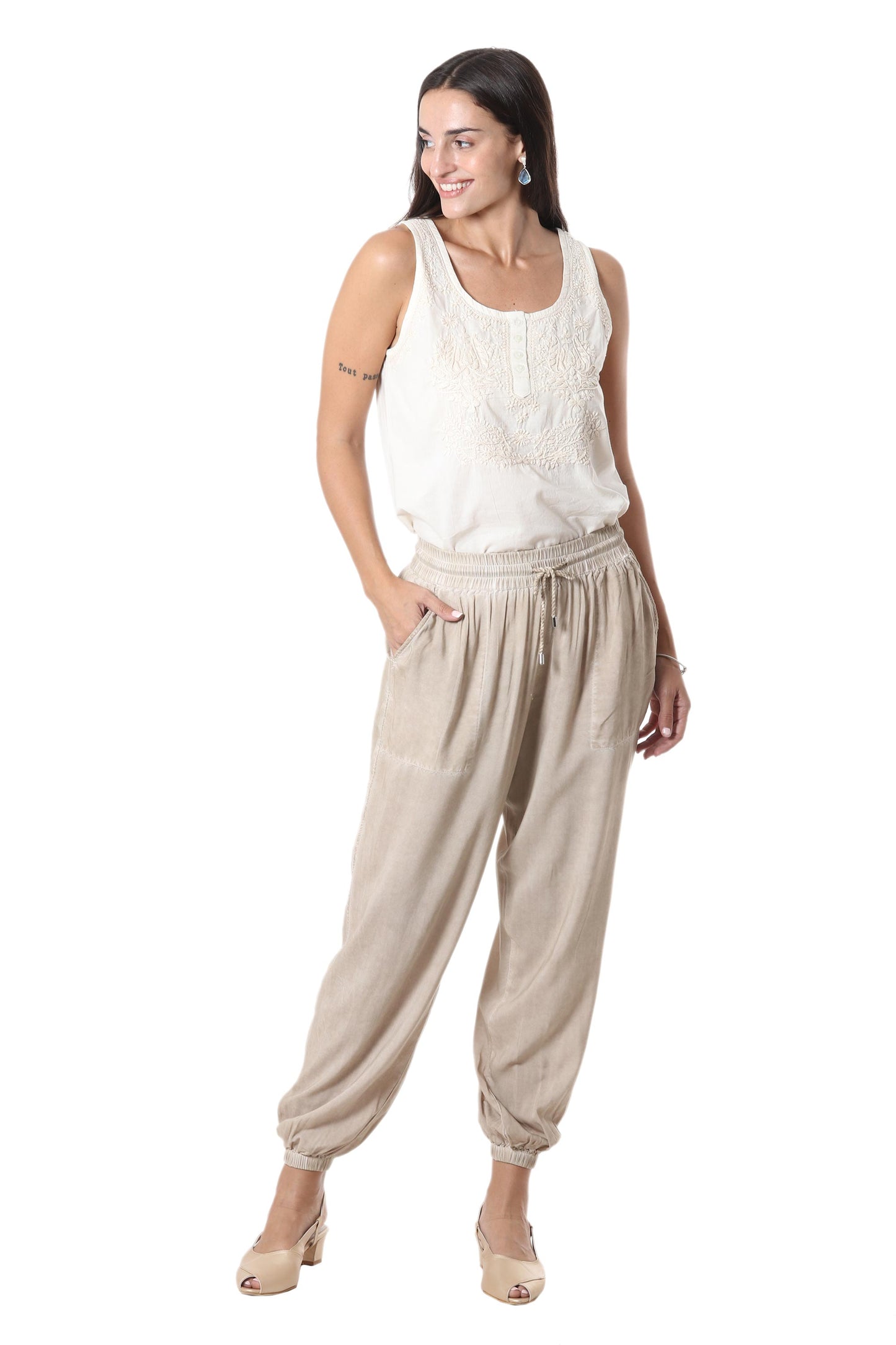 Casual Cool Stonewashed Rayon Jogger Pants