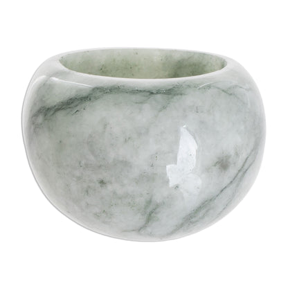 Earthen Wisdom Apple Green Jade Domed Ring from Guatemala