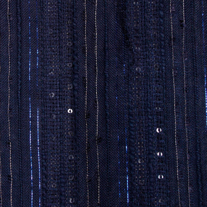 Sapphire Shimmer Embellished Viscose Blend Shawl in Indigo from India