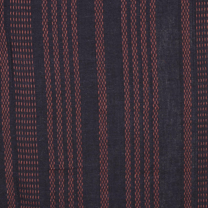 Elegant Combination Navy and Peach Striped Cotton Shawl from India