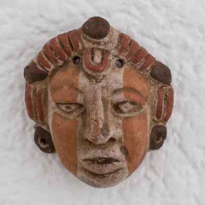 Mayan Queen Ceramic Wall Mask of a Mayan Queen from El Salvador