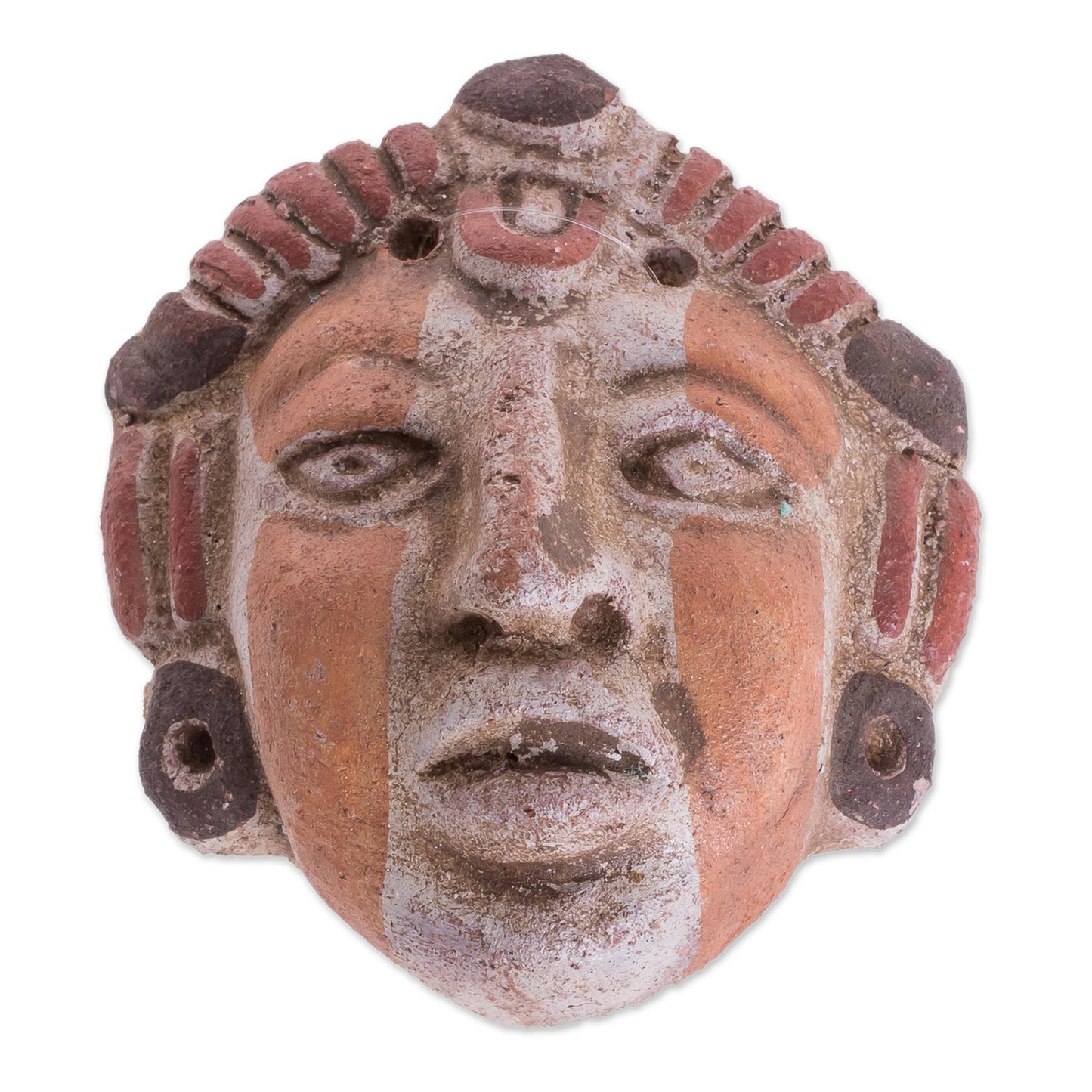Mayan Queen Ceramic Wall Mask of a Mayan Queen from El Salvador