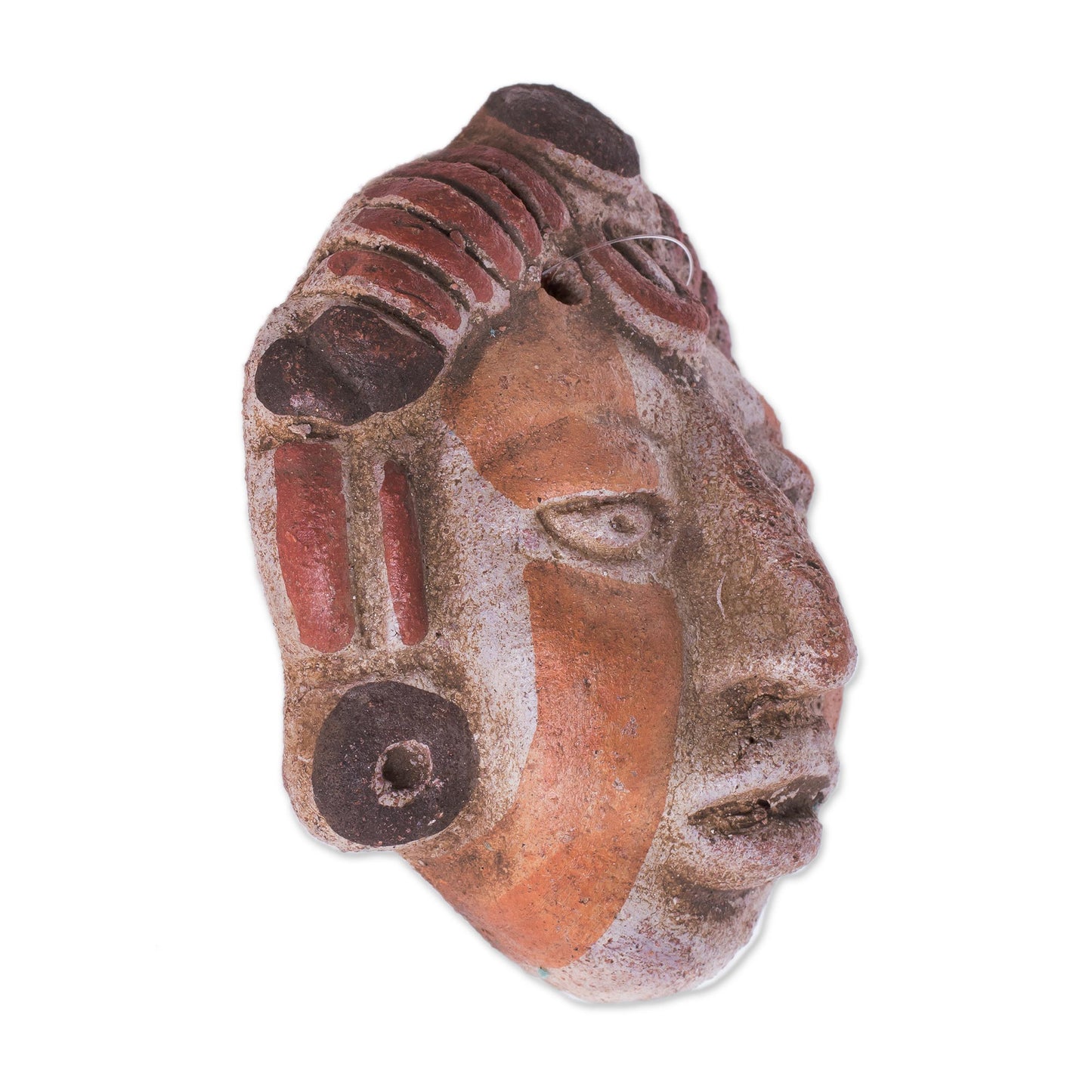 Mayan Queen Ceramic Wall Mask of a Mayan Queen from El Salvador