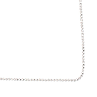 Simple Appeal Sterling Silver Ball Chain Necklace from India