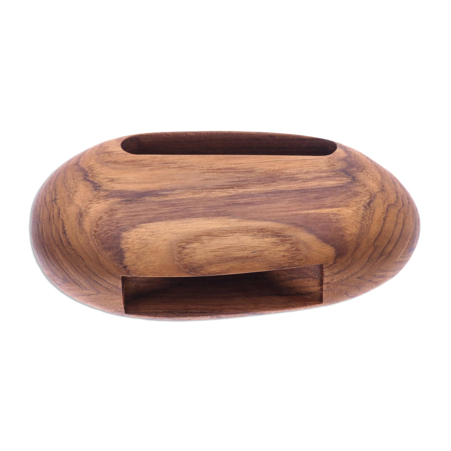 Rock Out Egg-Shaped Teak Wood Phone Speaker from Thailand