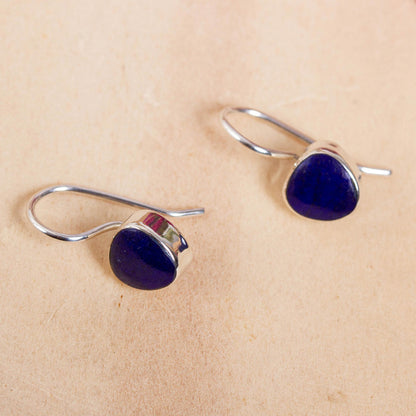 Gleaming Gems Taxco Lapis Lazuli Drop Earrings from Mexico