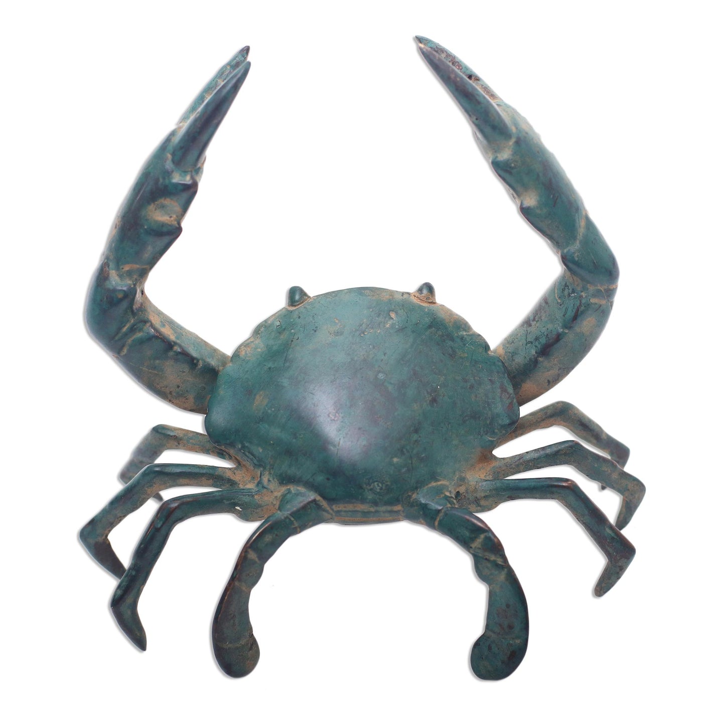 Sanur Crab Antiqued Bronze Crab Figurine Crafted in Bali