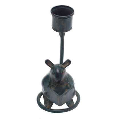 Studious Mouse Antiqued Whimsical Bronze Mouse Figurine from Bali