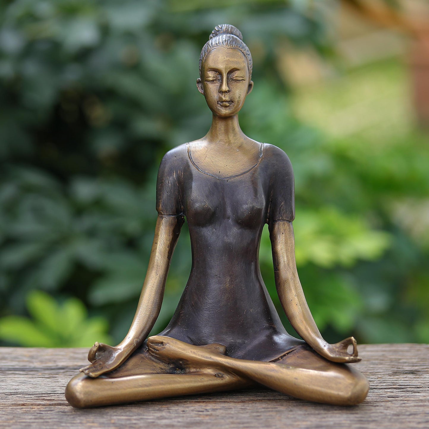 Half Lotus Pose Antiqued Brass Half Lotus Pose Brass Yoga Sculpture
