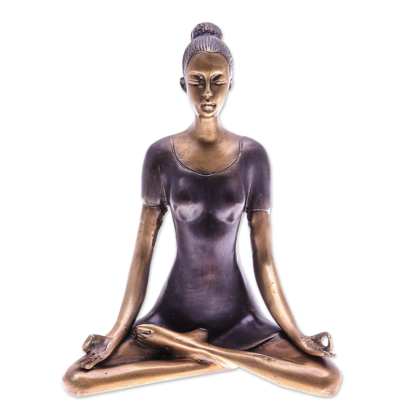 Half Lotus Pose Antiqued Brass Half Lotus Pose Brass Yoga Sculpture