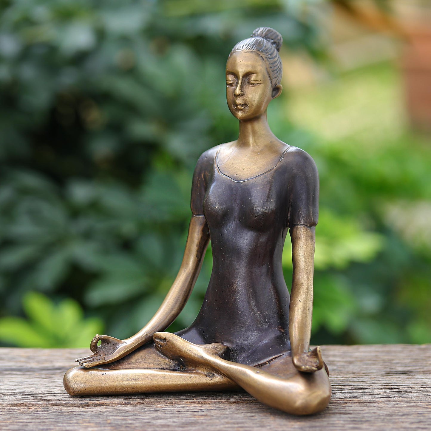 Half Lotus Pose Antiqued Brass Half Lotus Pose Brass Yoga Sculpture