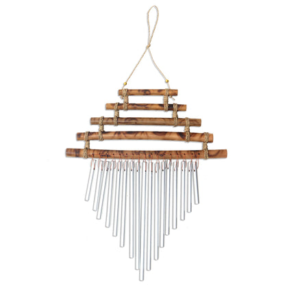 Five Steps Artisan Crafted Bamboo and Aluminum Wind Chime