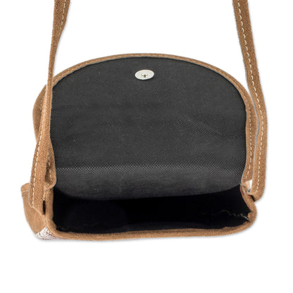 Sweet Spring Striped Pattern Hand Woven Cotton Sling Bag