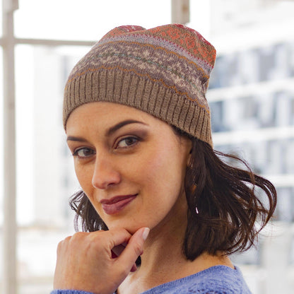 Inca Earth Earth-Tone 100% Alpaca Knit Hat from Peru