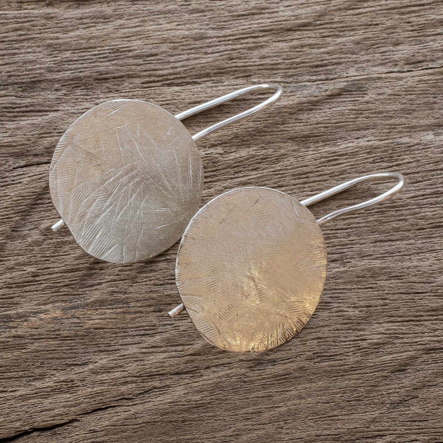 Costa Rican Moon Costa Rican Sterling Silver Geometric Drop Earrings