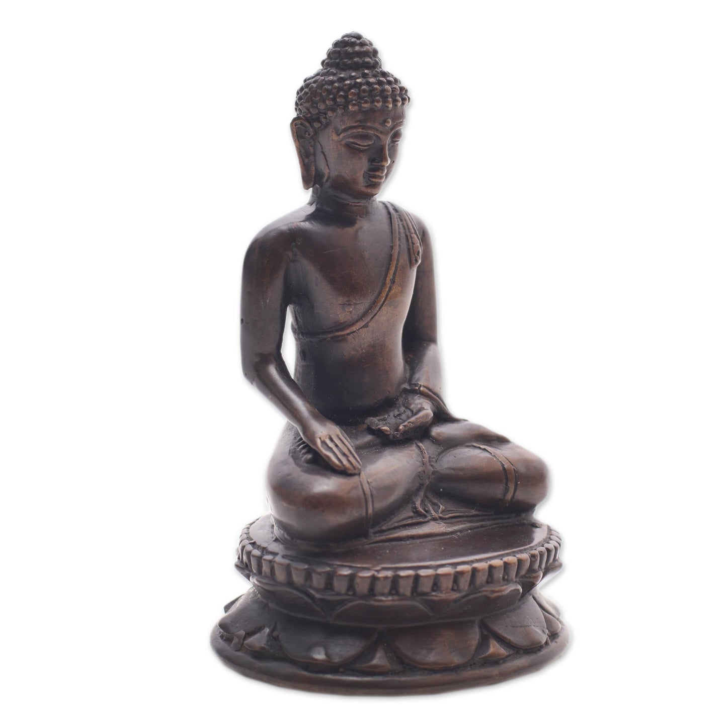 Earth Witness Bronze Statuette of Balinese Buddha
