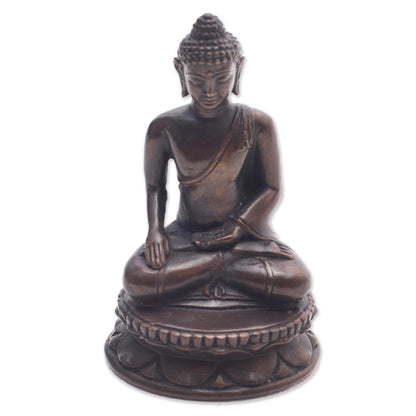 Earth Witness Bronze Statuette of Balinese Buddha