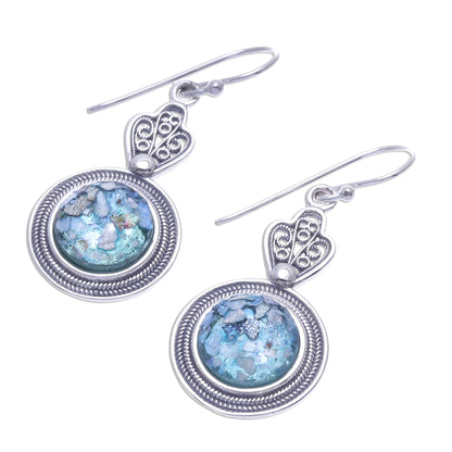 Mesmerizing Color Handcrafted Thai Sterling Silver and Roman Glass Earrings