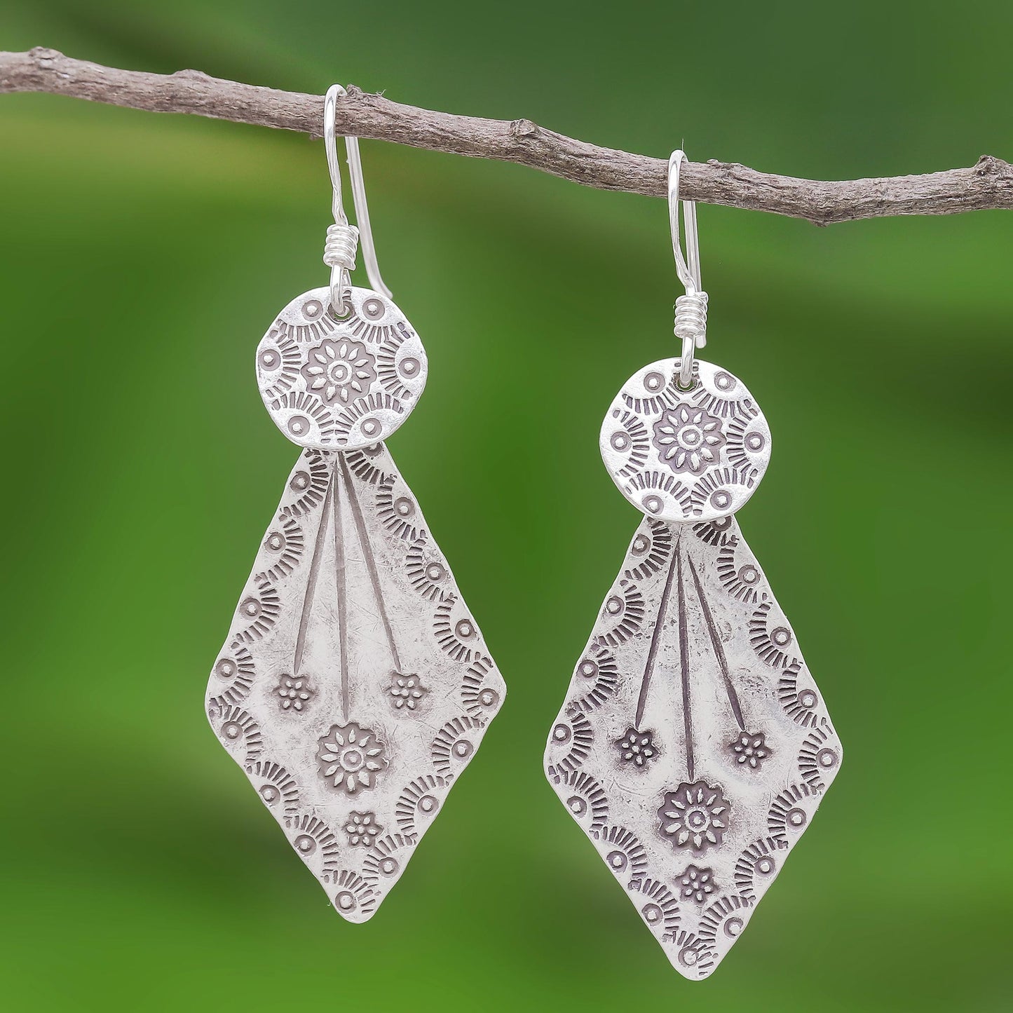 Karen Arrow Karen Hill Tribe Style Sterling Silver Earrings