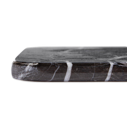 Elegant Veins Black and White Marble Cheese Board from Mexico