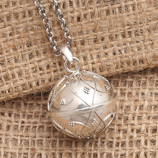 Angel Call Balinese Sterling Silver Harmony Ball Necklace 20 Inch Chain