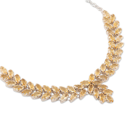 Treasured Garland Pendant Necklace with 25 Carats of Citrine