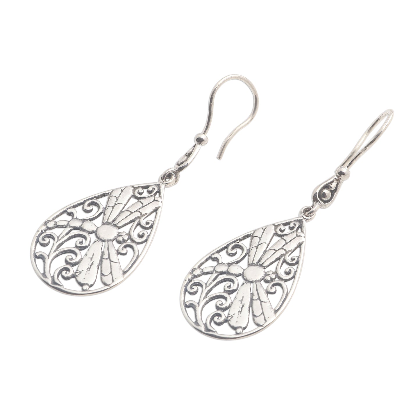 Dragonfly Breeze Dragonfly Sterling Silver Earrings from Bali