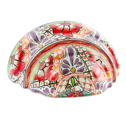 Colorful Garden Half Round Talavera Style Ceramic Wall Planter