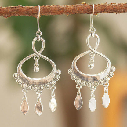 Infinite Joy Chandelier Earrings Crafted from Sterling Silver