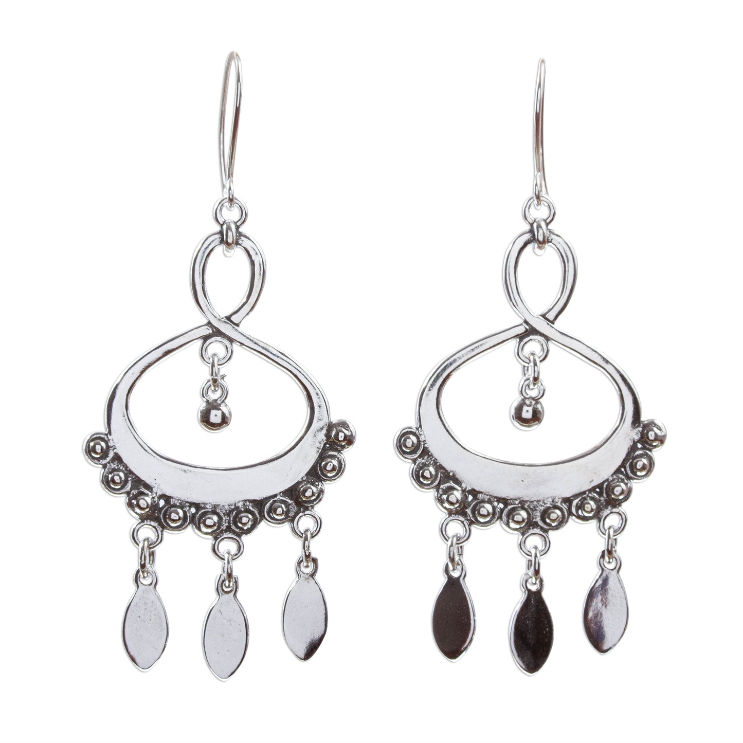 Infinite Joy Chandelier Earrings Crafted from Sterling Silver